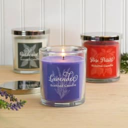 LUMABASE Floral Collection Scented Candles Set of 3 - Gardenia, Rose Petals, and Lavender - 10 oz Glass Jars thumbnail 3