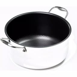 Black Cube 7.5 qt. Stainless Steel Hybrid Nonstick Stock Pot with Glass Lid thumbnail 2