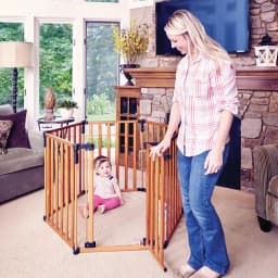 Unbranded North States 3-in-1 Wood Super Yard Playpen and Gate thumbnail 5