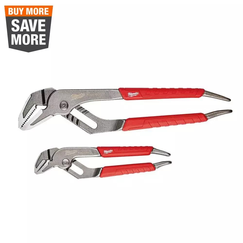 Milwaukee 2-Piece Ream and Punch Straight-Jaw Pliers Set, 6 in. and 10 in.