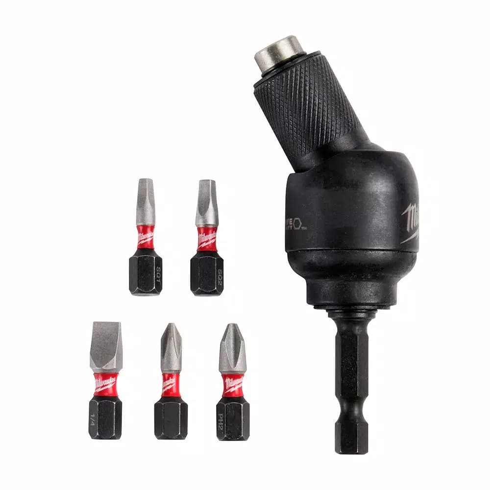 Milwaukee SHOCKWAVE Impact Duty 30° Knuckle Pivoting Bit Holder Set, 6-Piece