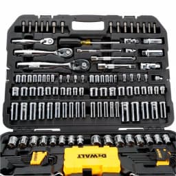 DEWALT 168-Piece Mechanics Tool Set with 1/4 in., 3/8 in., and 1/2 in. Drive Ratchets and Sockets thumbnail 3
