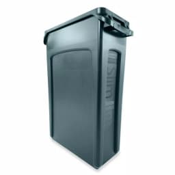 Rubbermaid Commercial Products Slim Jim 23 Gallon Green Recycling Bin with Venting Channels thumbnail 2