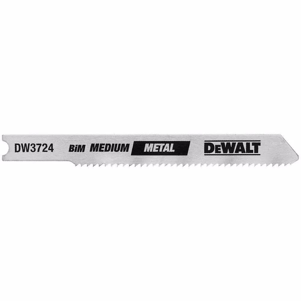 DEWALT 3 in. 18 TPI Bi-Metal Metal Cutting Jig Saw Blades, U-Shank (5-Pack)