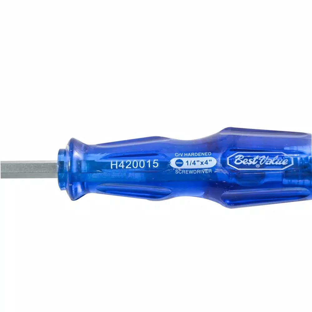 Best Value Go Thru 6-Piece Professional Striking Screwdriver Set, Phillips & Slotted, Blue
