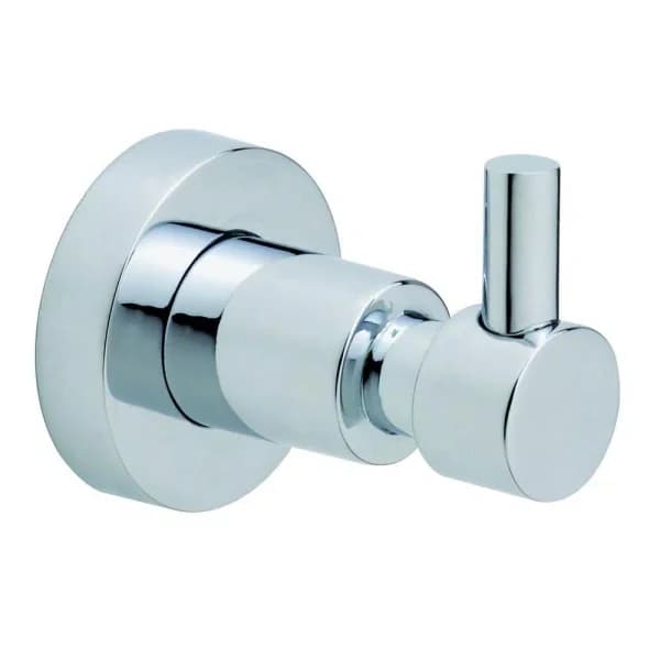 No Drilling Required Loxx Single Robe Hook in Chrome - No-Drill Mounting System for Glass, Tile, and Wood