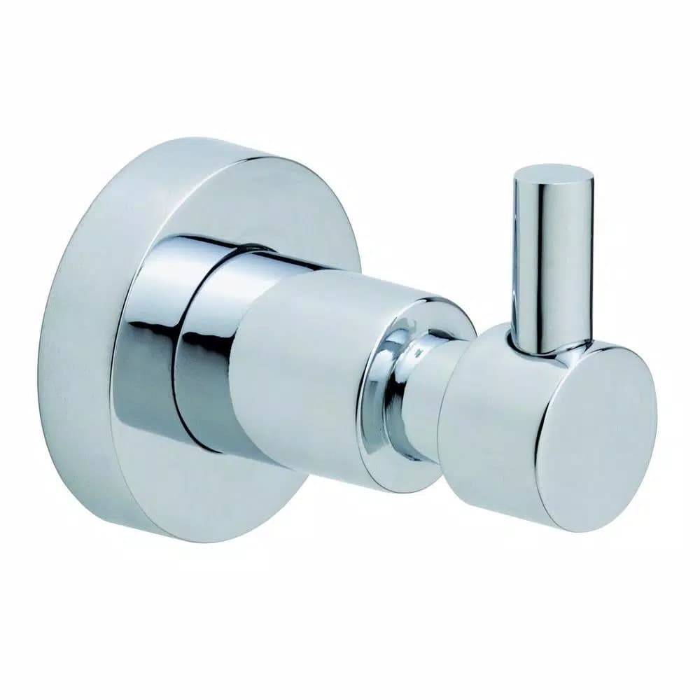 No Drilling Required Loxx Single Robe Hook in Chrome - No-Drill Mounting System for Glass, Tile, and Wood