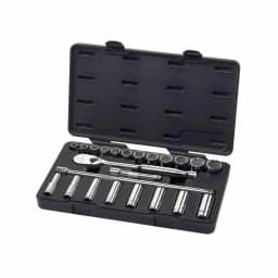 GEARWRENCH 1/2 in. Drive 6-Point SAE Ratchet and Socket Set, 23-Piece thumbnail 1