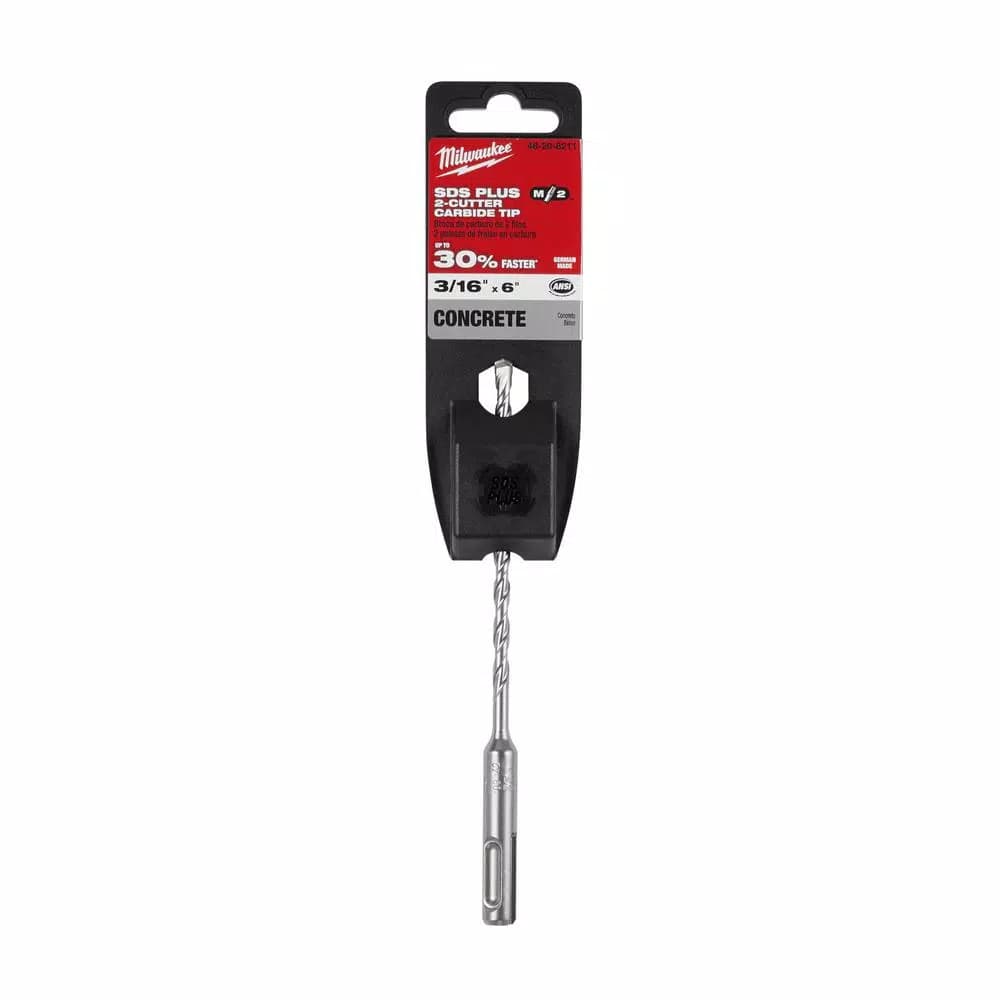 Milwaukee M/2 3/16 in. x 6 in. SDS-Plus 2-Cutter Carbide Hammer Drill Bit