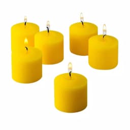 Light In The Dark Yellow Unscented Votive Candles, 10 Hour Burn Time (Set of 12) thumbnail 1