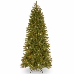 National Tree Company 7 ft. Feel Real Downswept Douglas Fir Pencil Slim Artificial Christmas Tree with 300 Dual Color LED Lights thumbnail 1