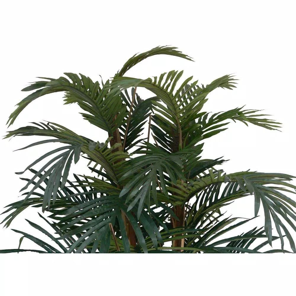 Vintage Home 5 ft. Realistic Silk Palm Tree with Wicker Basket Planter