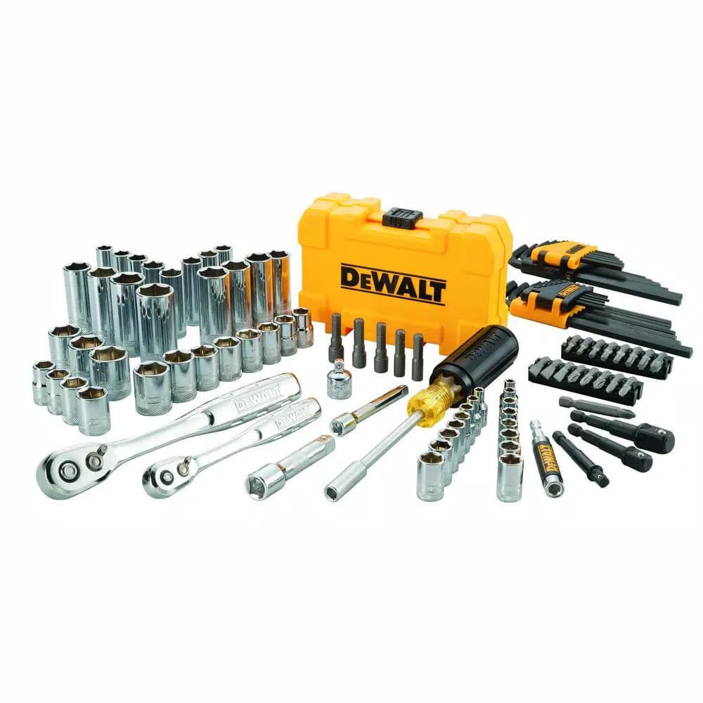 DEWALT 137-Piece Mechanics Tool Set with Bonus 29-Piece Cobalt Drill Bit Set