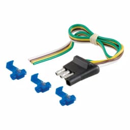 CURT 4-Way Flat Trailer Connector Plug with 12" Wires and Hardware thumbnail 2