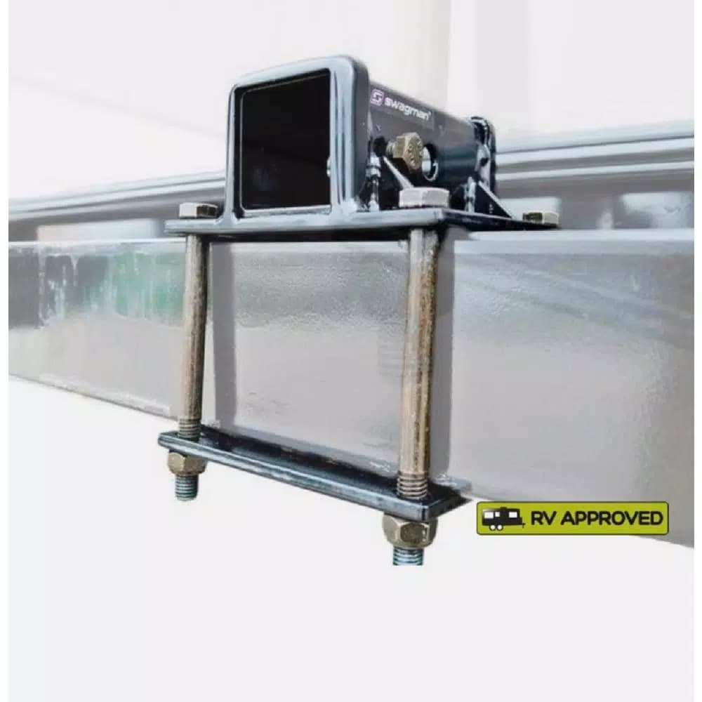 Swagman RV 1-Bike Rack Bumper Adapter for 4 to 4.5 in. Continuous Welded Steel Bumpers, 2 in. Receiver Hitch