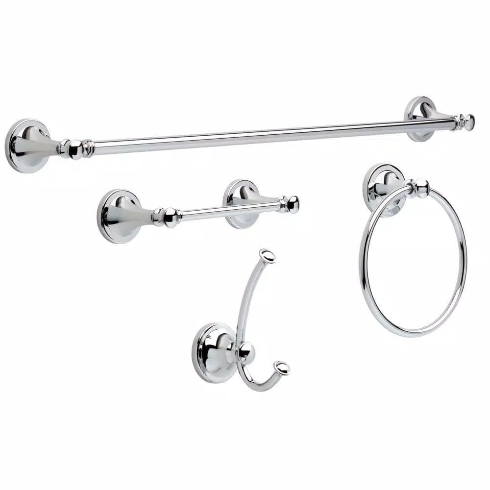 Delta Silverton 4-Piece Chrome Bath Hardware Set