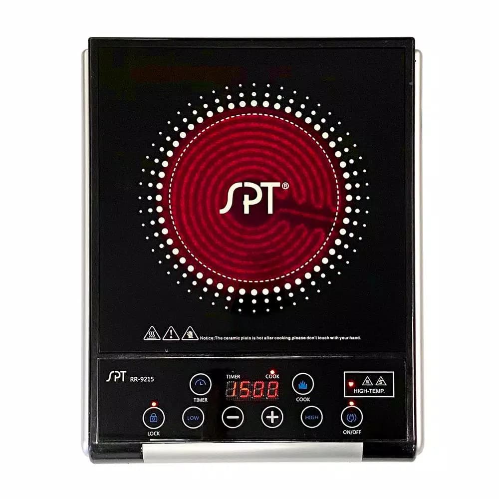 SPT 15 in. Single Burner Black Radiant Hot Plate with Temperature Control and LED Display