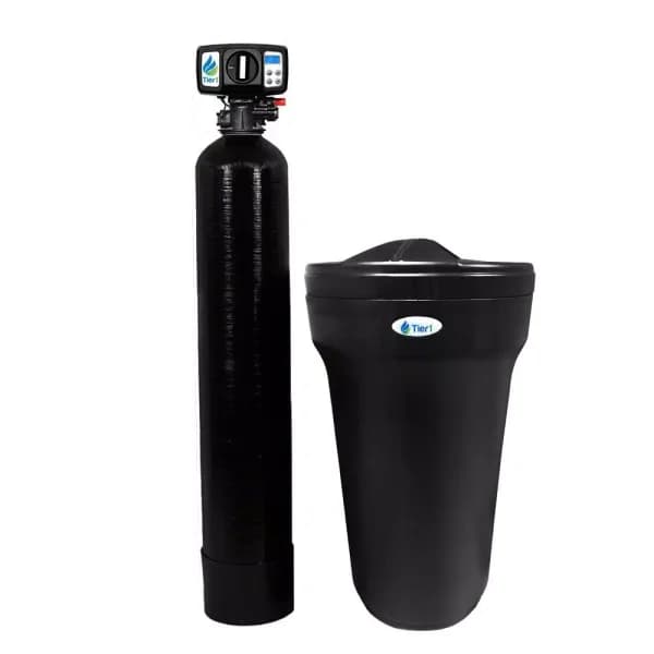 Tier1 Essential Series 48,000 Grain High Efficiency Digital Water Softener - Black