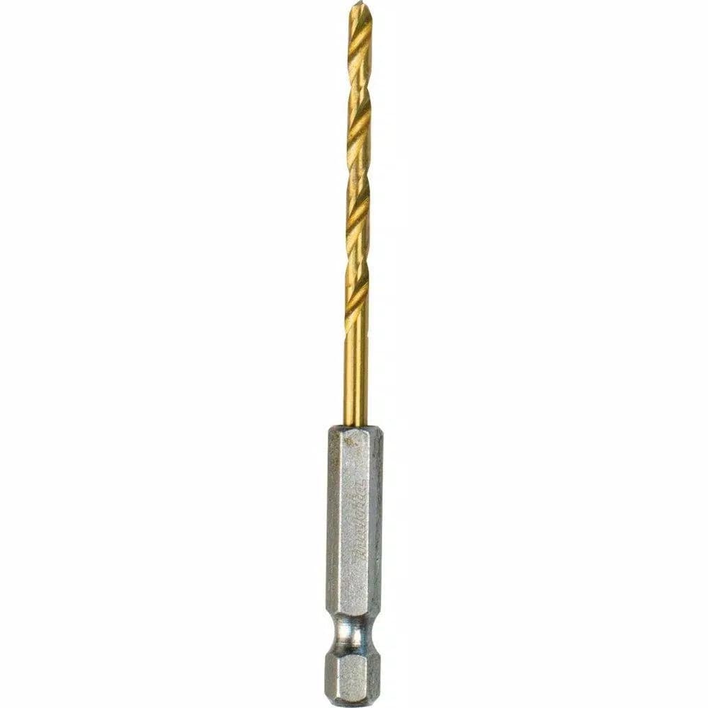 Makita 1/8 in. Titanium Coated HSS Twist Drill Bit with 1/4 in. Hex Shank