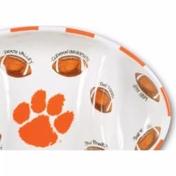 Magnolia Lane Clemson Ceramic Football Tailgating Platter - Officially Licensed NCAA Serving Tray thumbnail 2
