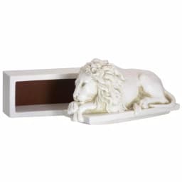 Unbranded Lion Decorative Trinket Box - White Marble Look Resin Jewelry & Keepsake Holder thumbnail 5