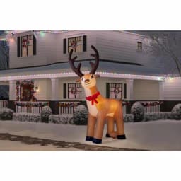 Home Accents Holiday 11 ft. Giant Inflatable Reindeer with LED Lights, Large Outdoor Christmas Decoration thumbnail 2