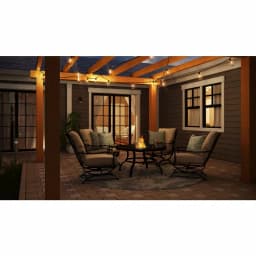 Stonebriar Collection 12 in. Galvanized Metal Decorative Bucket with Rust Trim and Wooden Detail Handle thumbnail 2