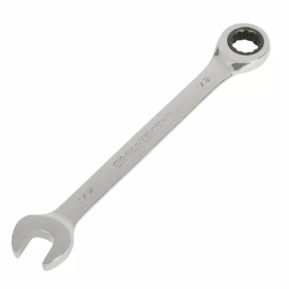 GearWrench 1/2 in. Combination Ratcheting Wrench, 12-Point Box End