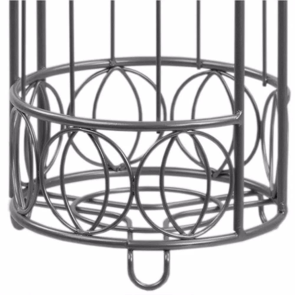 Home Basics Seville Freestanding Toilet Paper Holder with Storage Base in Satin Nickel