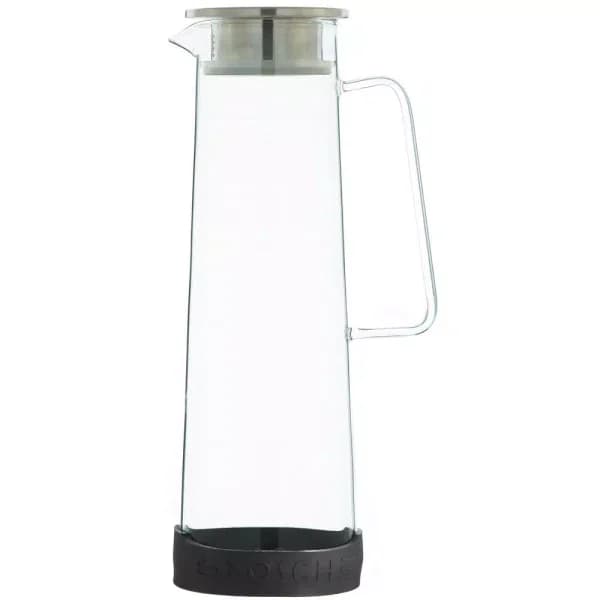 GROSCHE Bali 50 oz. Clear Borosilicate Glass Water Infusion Pitcher with Stainless Steel Lid