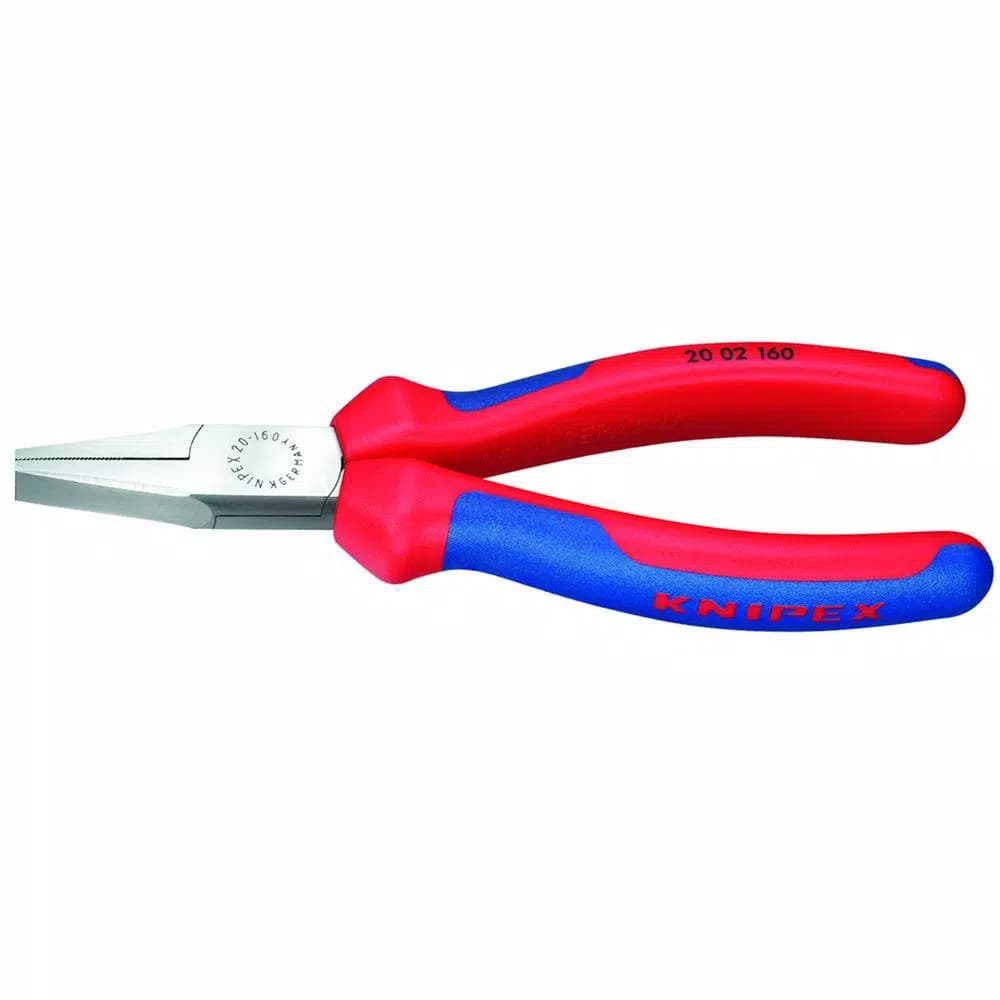 KNIPEX 6-1/4 in. Flat Nose Pliers with Comfort Grip and Wire Stripping
