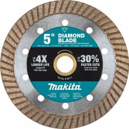Makita 5 in. Turbo Rim Diamond Blade for Concrete, Brick, and Block thumbnail 1