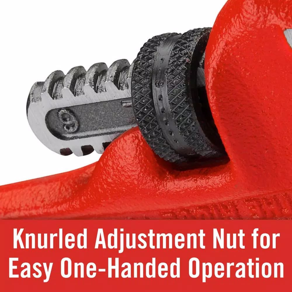 RIDGID 6 in. Heavy-Duty Straight Pipe Wrench, Red