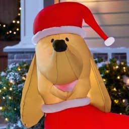 Airblown 4 ft. Inflatable Dachshund with Santa Outfit Airblown Holiday Decoration thumbnail 4