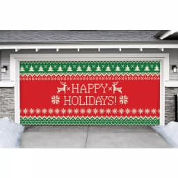 My Door Decor 7 ft. x 16 ft. Ugly Christmas Sweater Garage Door Banner Mural thumbnail 2
