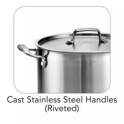 Tramontina Prima 12 Qt. Stainless Steel Tri-Ply Stock Pot with Lid thumbnail 3