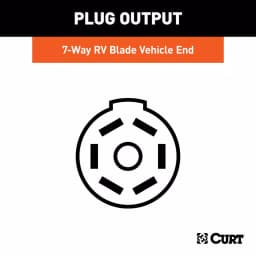 CURT 7-Way Round RV Blade Connector Socket, Vehicle Side thumbnail 7