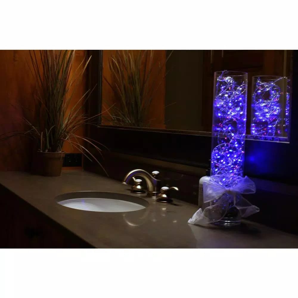 Starlite Creations 9 ft. Blue LED Ultra Slim Wire String Lights, 36-Light Battery Operated (Bundle of 2)