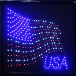 Crystal Art Gallery USA American Flag Framed LED Sign - Animated Patriotic Wall Art thumbnail 3