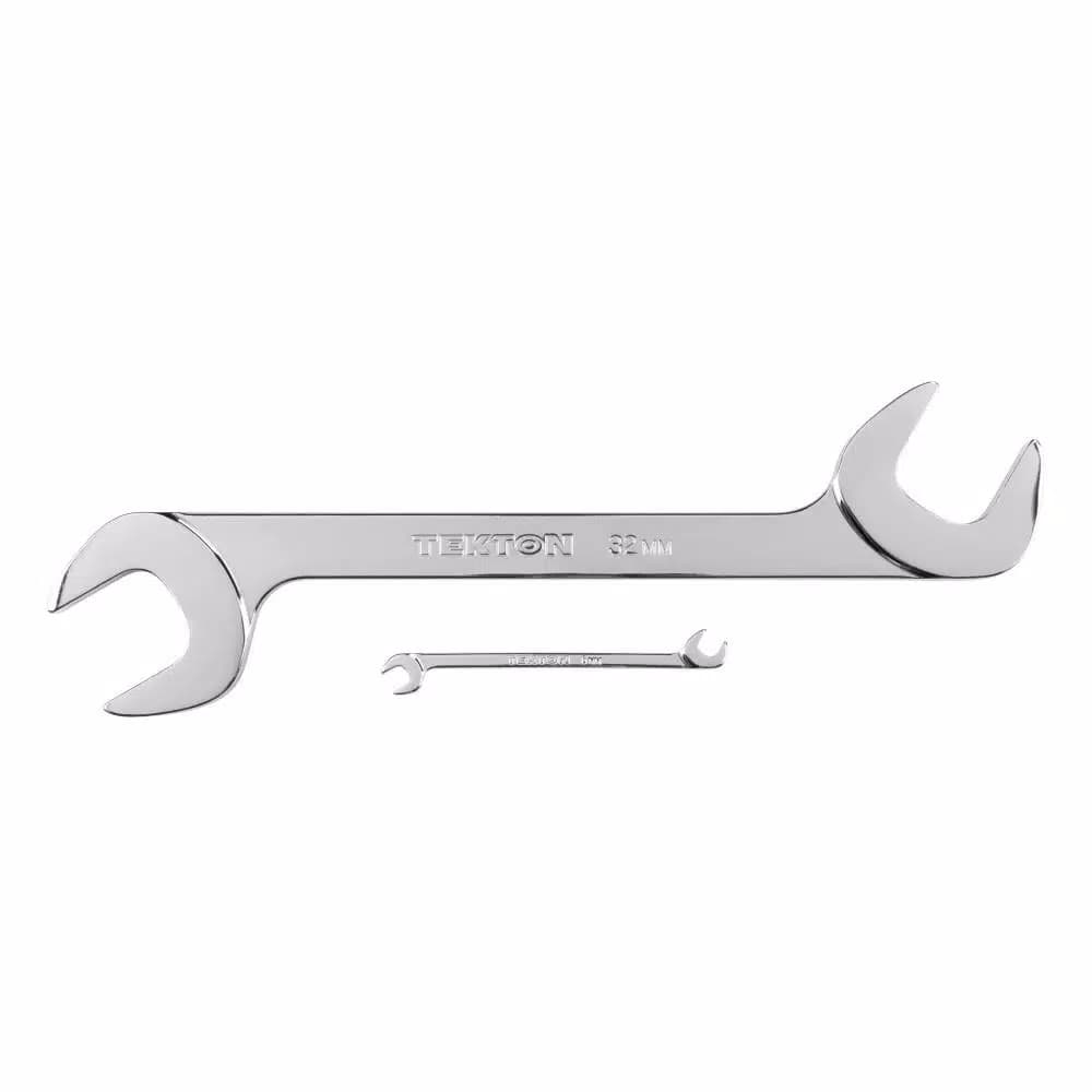 TEKTON 22-Piece Metric Angle Head Open End Wrench Set, 6 mm to 32 mm