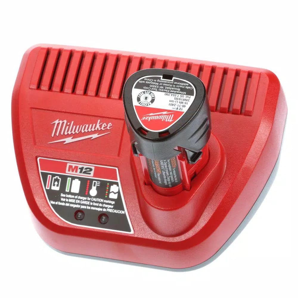 Milwaukee M12 12V Lithium-Ion Cordless Rotary Tool Kit with 1.5Ah Battery, Charger, and Bag