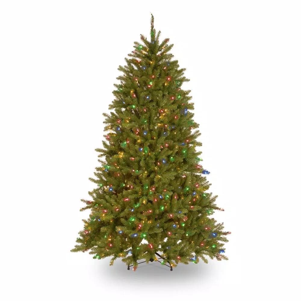 Unbranded 7.5 ft. Dunhill Fir Pre-Lit Artificial Christmas Tree with 700 Dual Color LED Lights