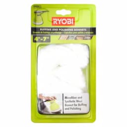 RYOBI 2-Piece Microfiber and Synthetic Fleece Buffing Bonnet Set, 4 in. - 7 in. thumbnail 1
