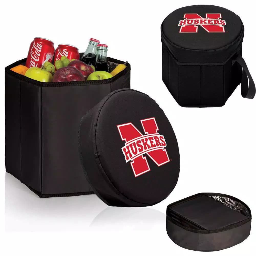 Picnic Time Nebraska Cornhuskers 12 Qt. Bongo Collapsible Soft-Side Cooler - Black