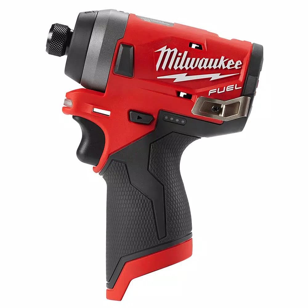 Milwaukee M12 FUEL 12V Brushless Cordless Ratchet & Impact Driver 3-Tool Combo Kit with (2) 2.0Ah Batteries