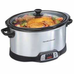 Hamilton Beach 8 Qt. Programmable Stainless Steel Slow Cooker with Timer and Temperature Settings thumbnail 2