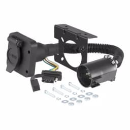 CURT Dual-Output 6-Way Round and 4-Way Flat Trailer Wiring Adapter for USCAR Connectors thumbnail 1
