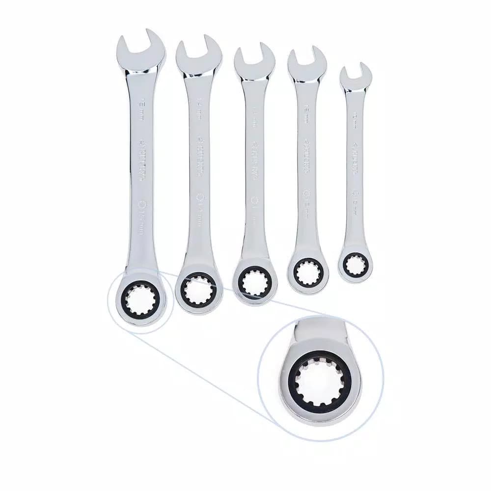 Husky 10-Piece Ratcheting Combination Wrench Set, SAE and Metric