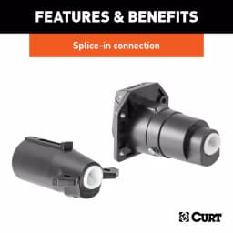 CURT 7-Way RV Blade Connector Plug & Socket Kit with Hardware thumbnail 4
