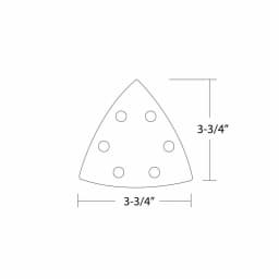 POWERTEC 3-3/4 in. 6-Hole Detail Sandpaper Assortment, 6 Grit Sizes, 36-Pack, Red thumbnail 2
